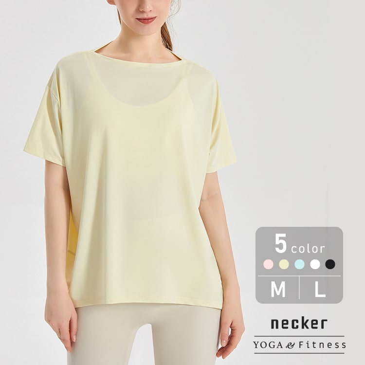 レディース ヨガウエア 半袖 Tシャツ